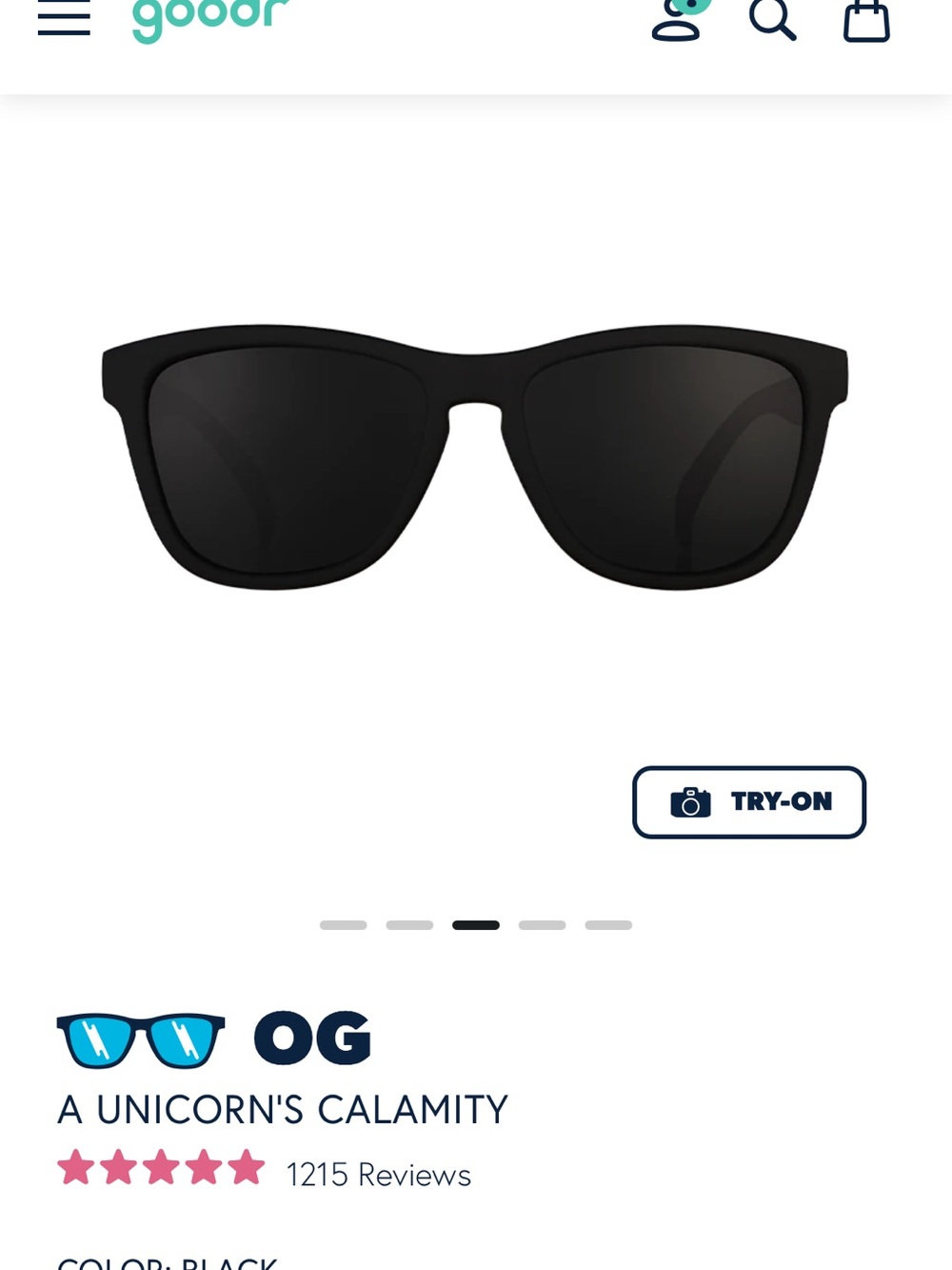 Goodr og sunglasses in black